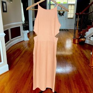 Topshop Pink Bodycon Midi Dress Size 4